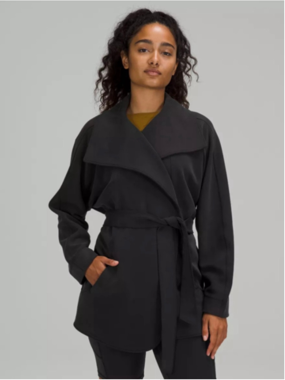 Lululemon Softstreme Belted Wrap Black Size M/L